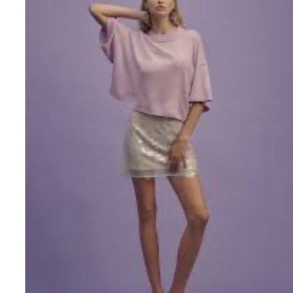 Anthropologie cashmere the Goldie Lavender jumper Barbie sweater size XL - Picture 2 of 10